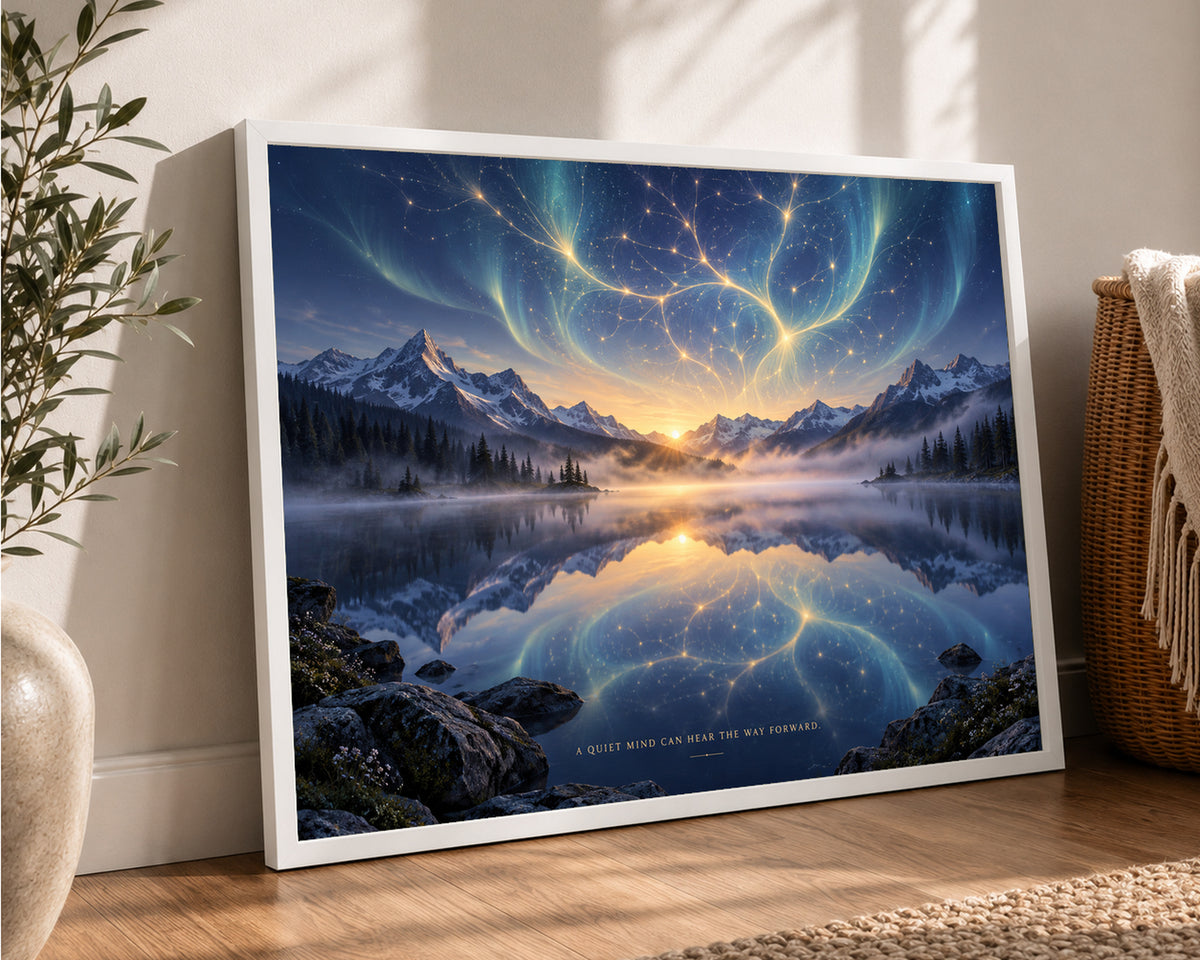 Aurora Mindscape Lake – Quiet Mind Lake Wall Art