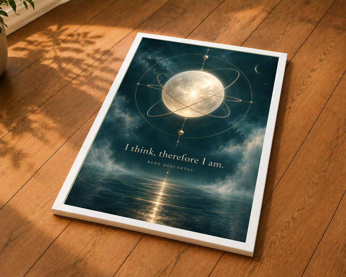 I think, therefore I am. – Celestial Philosophy Poster