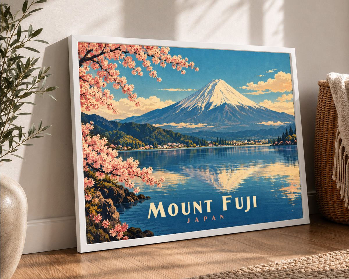 Mount Fuji Japan – Cherry Blossom Travel Poster