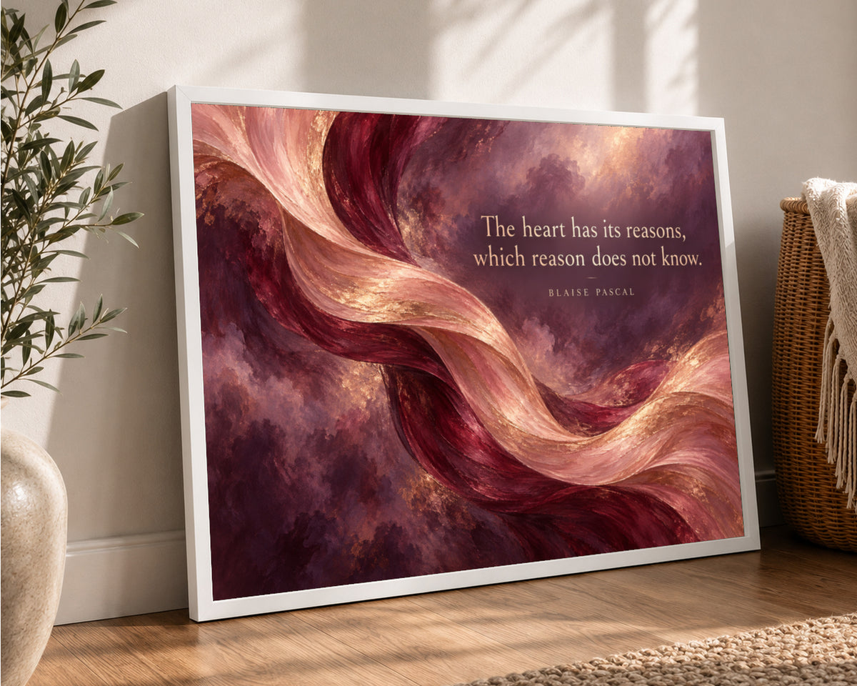 Heart Has Its Reasons – Abstract Quote Art Print