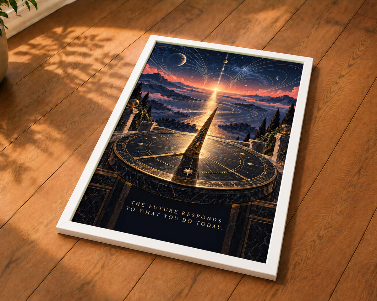 Celestial Horizon Compass – Inspirational Quote Art Print