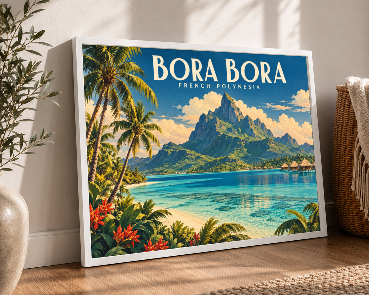 Bora Bora French Polynesia – Tropical Lagoon Travel Art Print