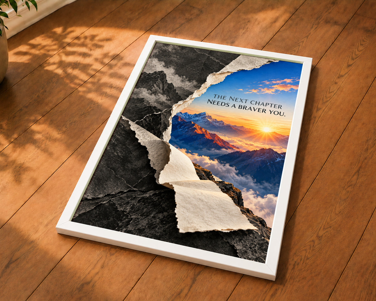 Braver Chapter Mountain Sunrise – Inspirational Art Print