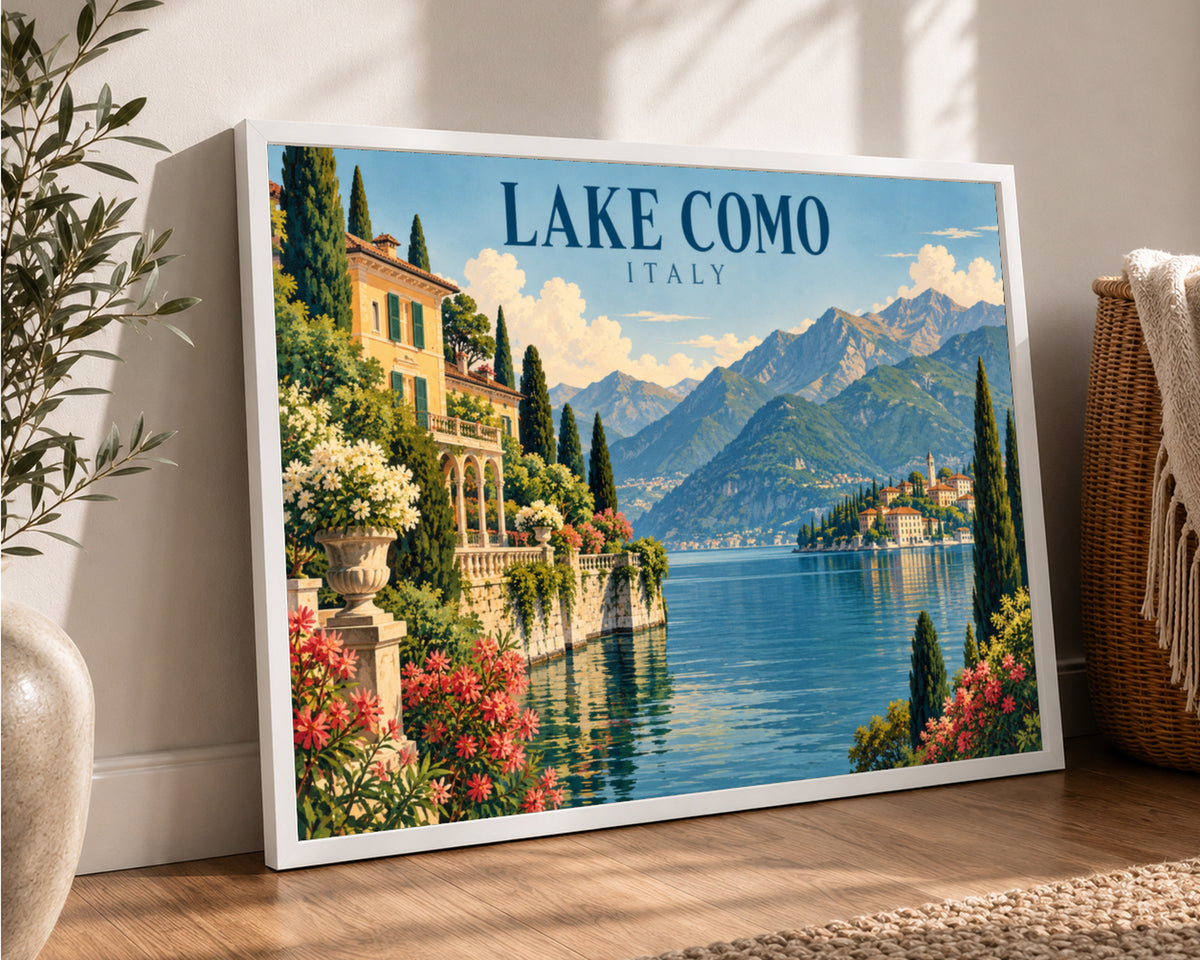 Lake Como Italy – Vintage Travel Poster