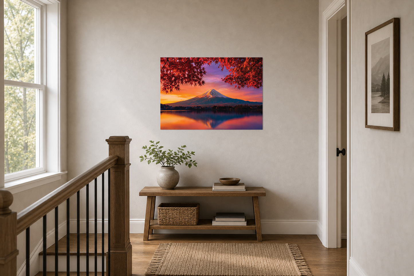 Mount Fuji Autumn Sunset Lake