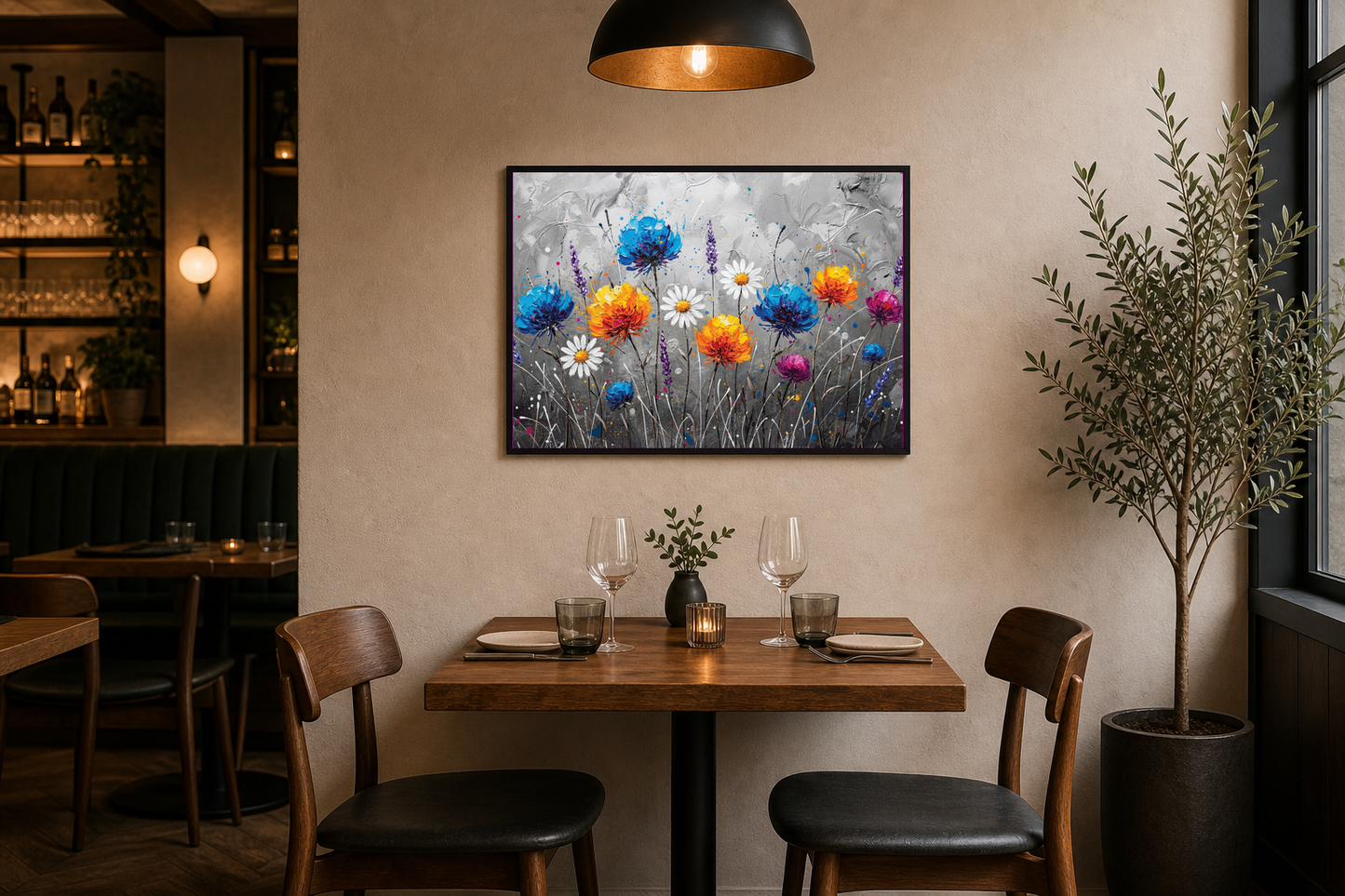 Textured Wildflower Meadow Abstract Floral