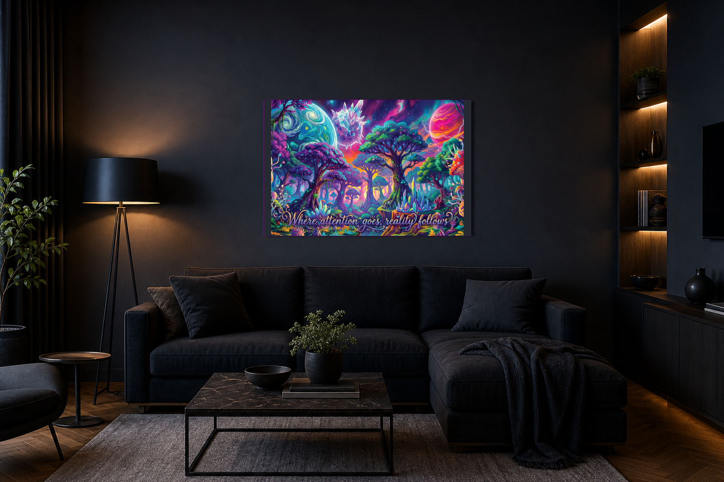 Where Attention Goes Reality Follows Cosmic Forest