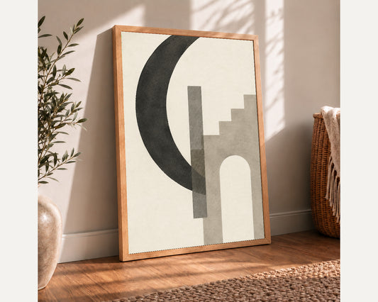 Abstract Arc and Arch – Minimal Geometric Art Print