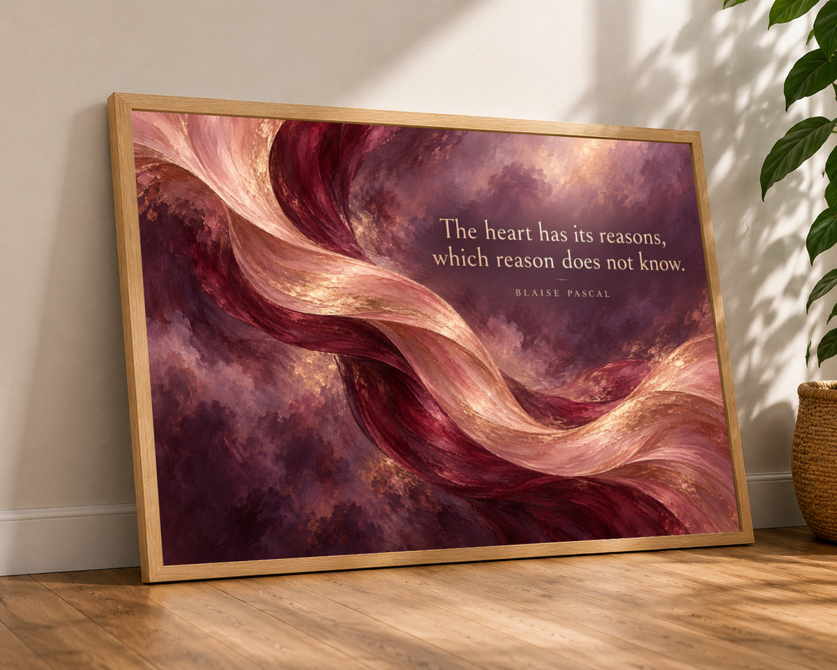 Heart Has Its Reasons – Abstract Quote Art Print