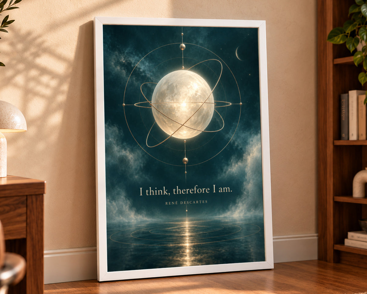 I think, therefore I am. – Celestial Philosophy Poster