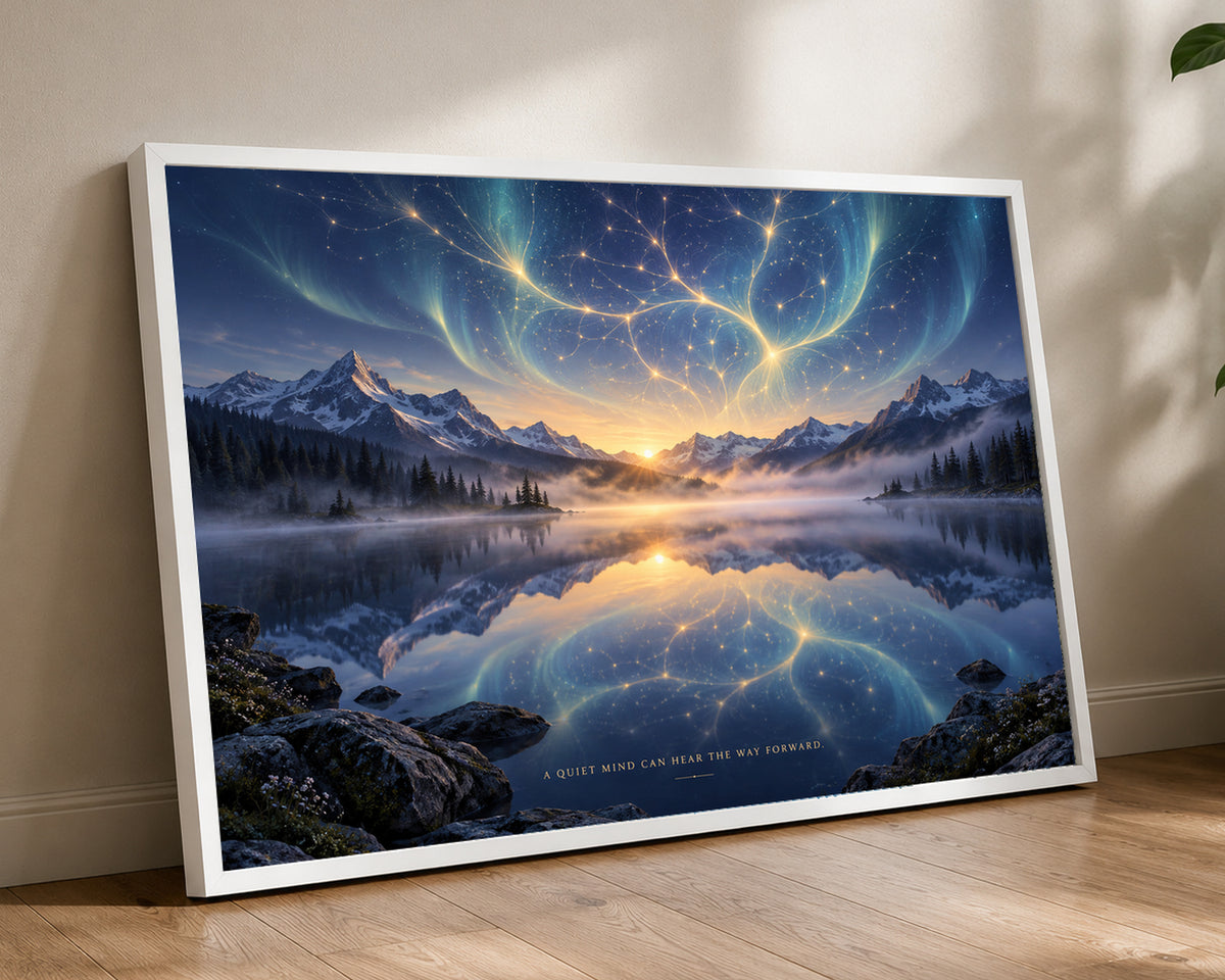 Aurora Mindscape Lake – Quiet Mind Lake Wall Art