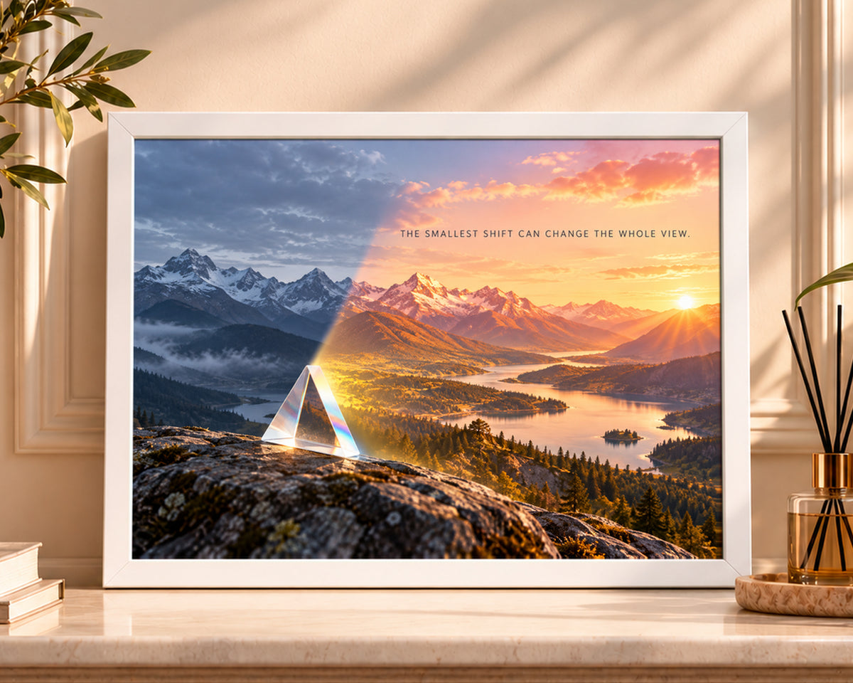 Smallest Shift, Vast View – Sunrise Mountain Landscape Art Print