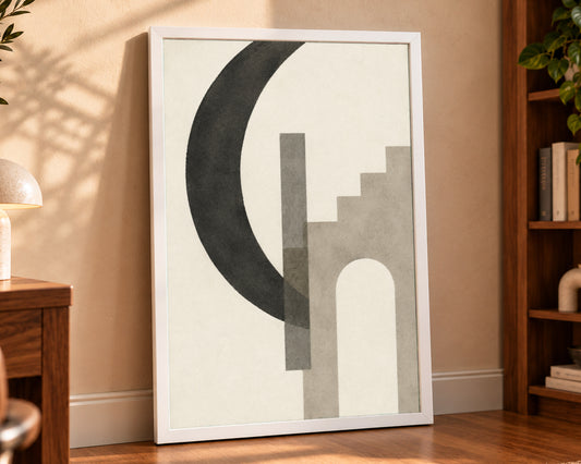Abstract Arch and Steps – Minimal Geometric Wall Art