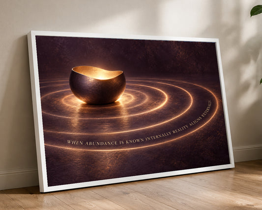 Gilded Abundance Bowl – Abundance and Alignment Art Print
