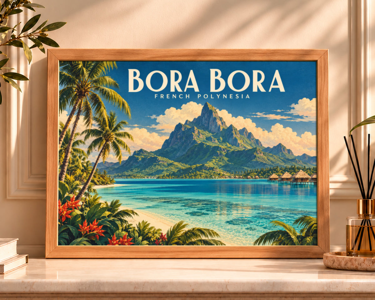 Bora Bora French Polynesia – Tropical Lagoon Travel Art Print