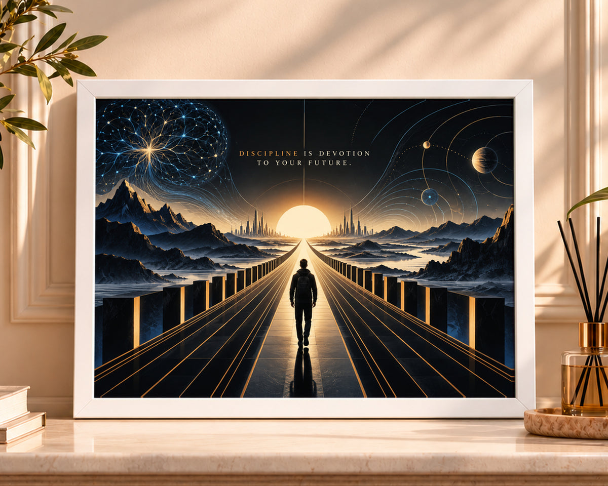 Path to the Future – Futuristic Motivational Art Print