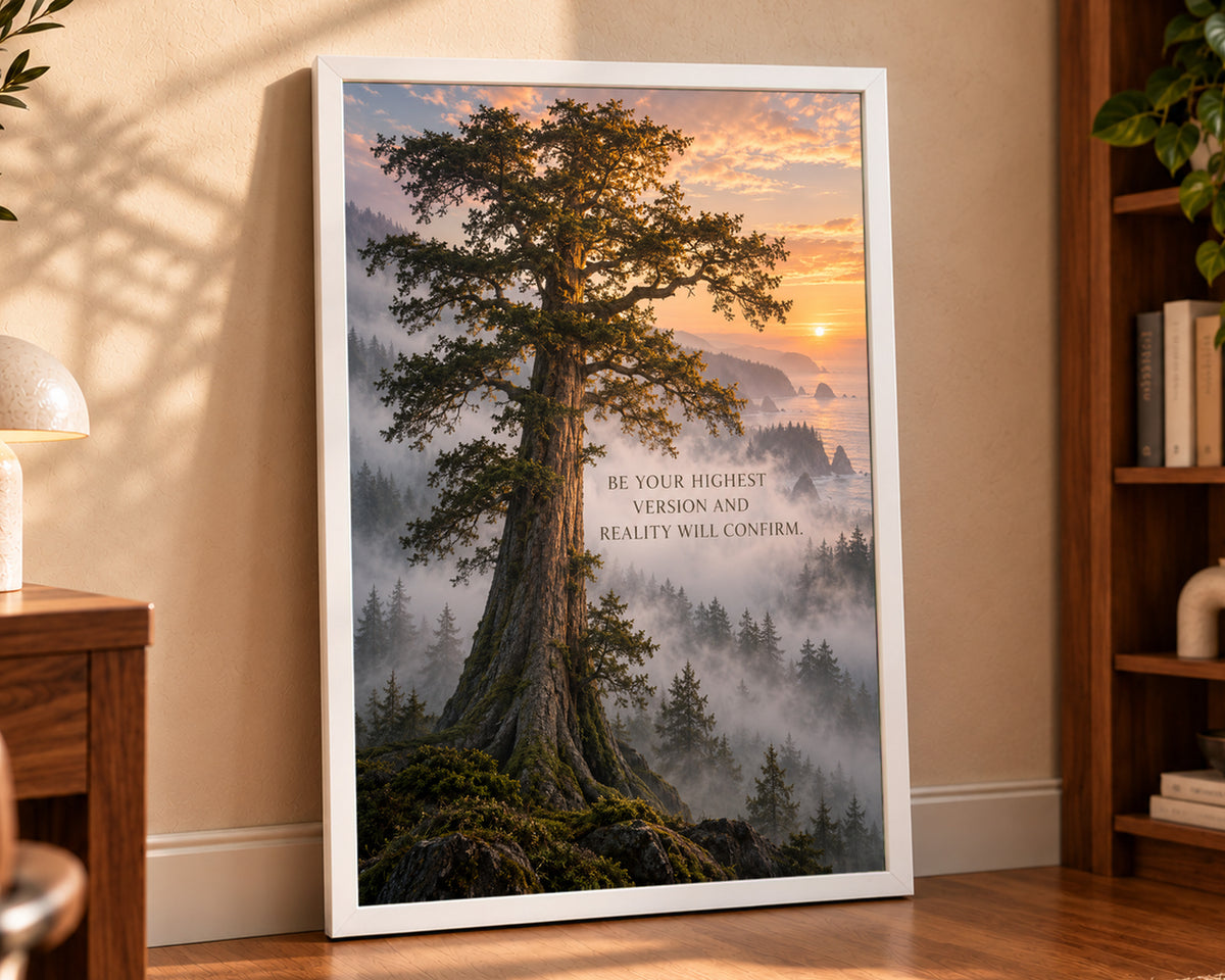 Highest Version Sunset Coast – Self-Improvement Coastal Sunset Poster
