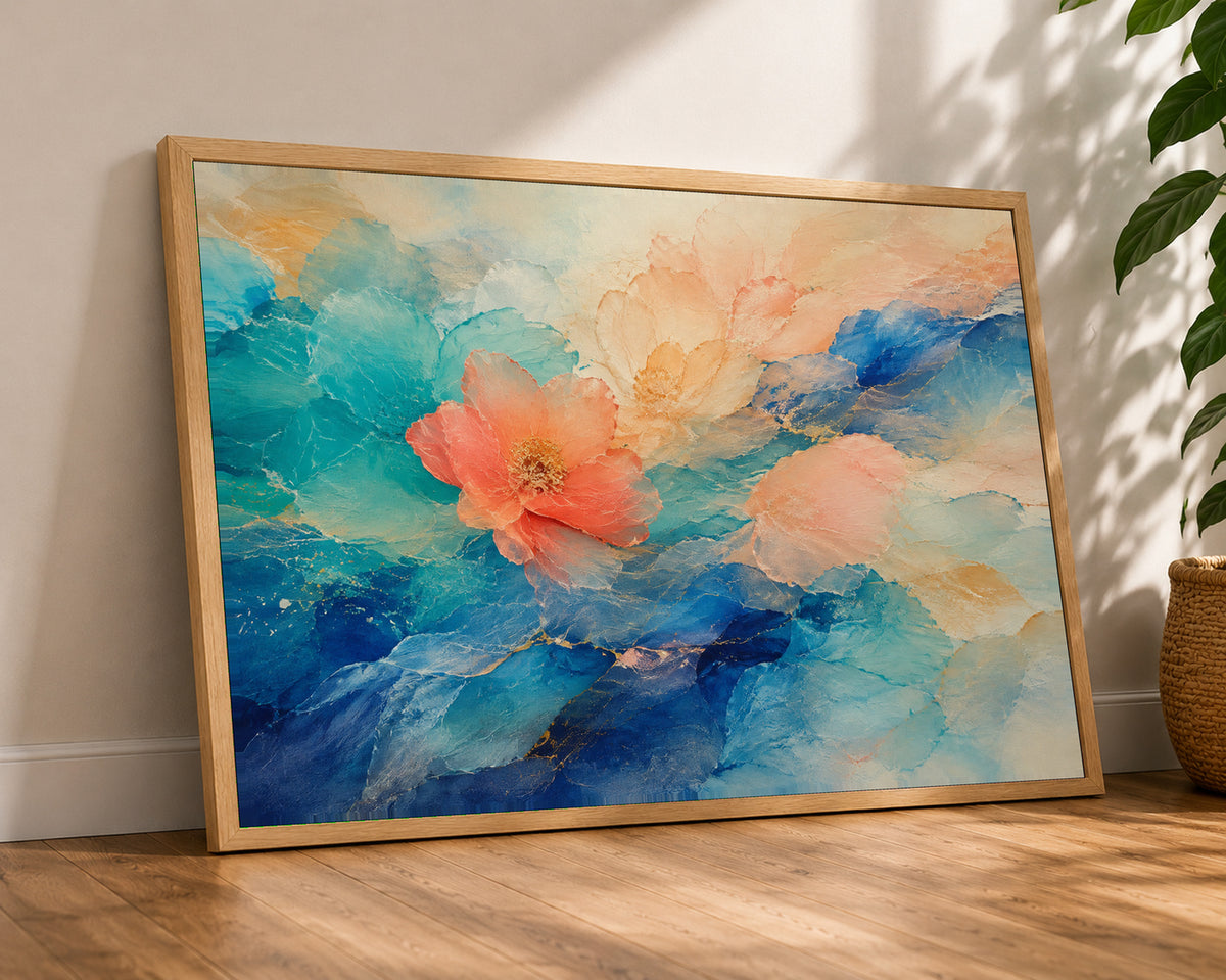 Pastel Blossom Fields – Soft Floral Abstract Art Print