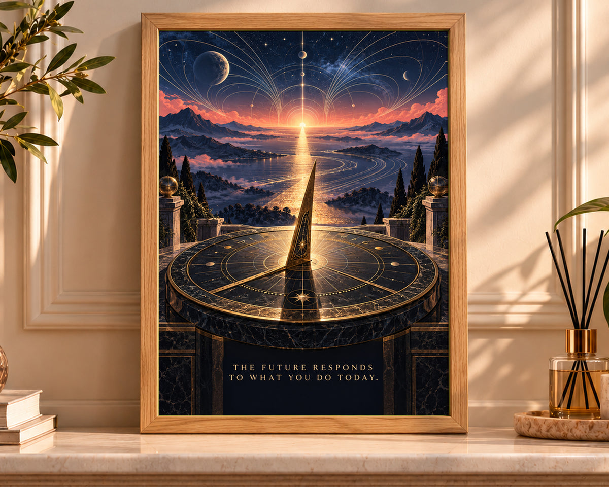 Celestial Horizon Compass – Inspirational Quote Art Print