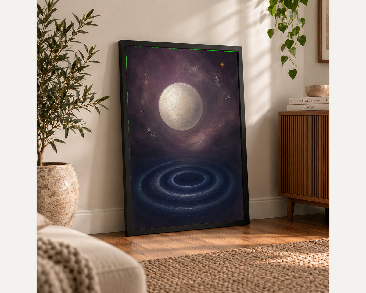 Lunar Orbit – celestial vortex Art Print