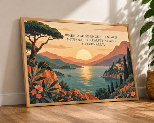 When Abundance Is Known – Retro Landscape Art Print