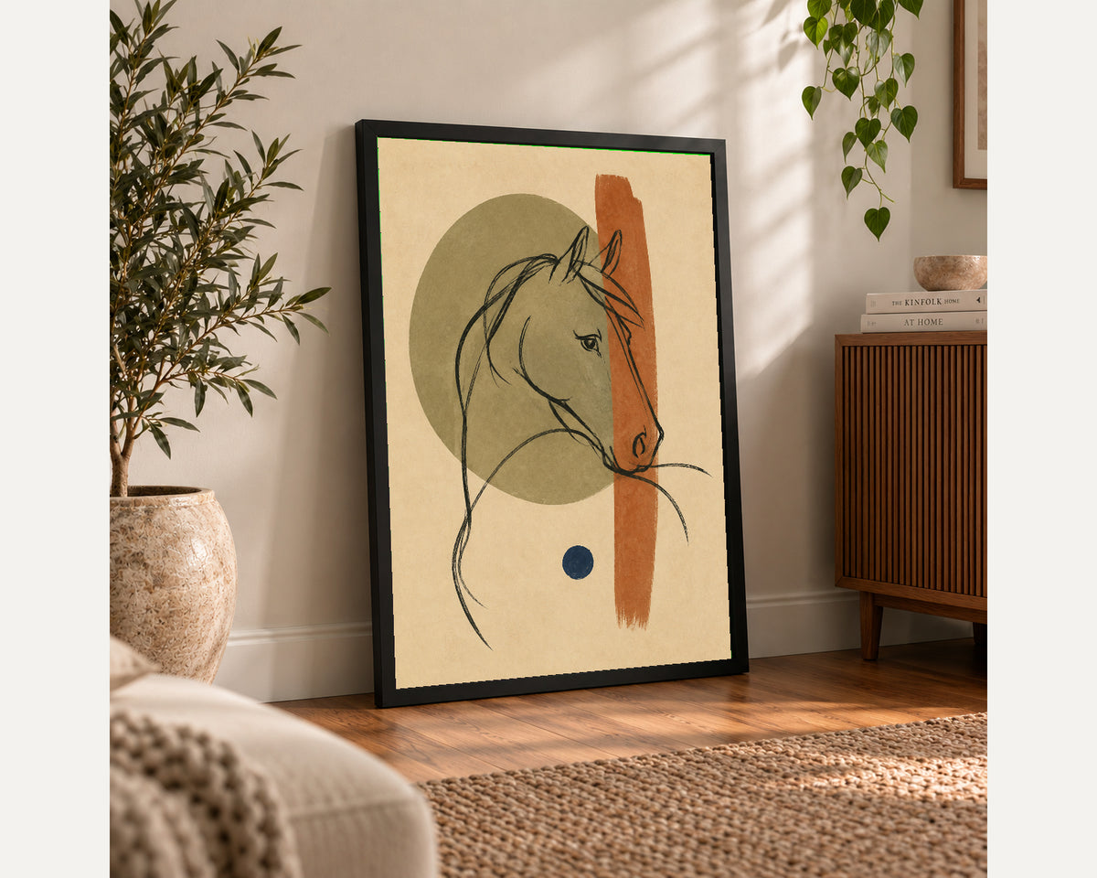 Abstract Horse Study – Minimalist Equine Art Print