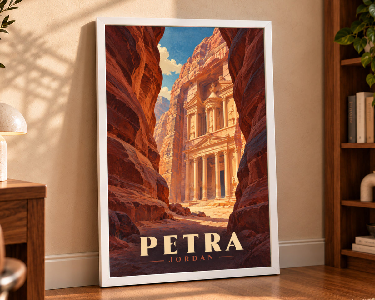 Petra Jordan Canyon Temple – Travel Destination Wall Art