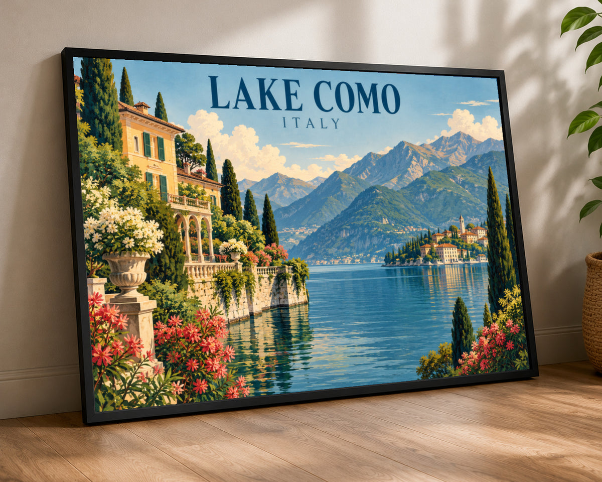 Lake Como Italy – Vintage Travel Poster