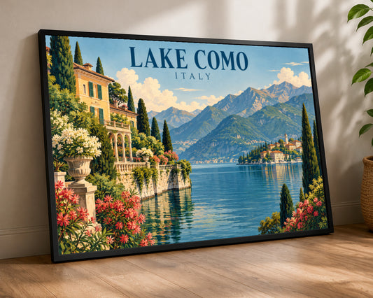 Lake Como Italy – Vintage Travel Poster