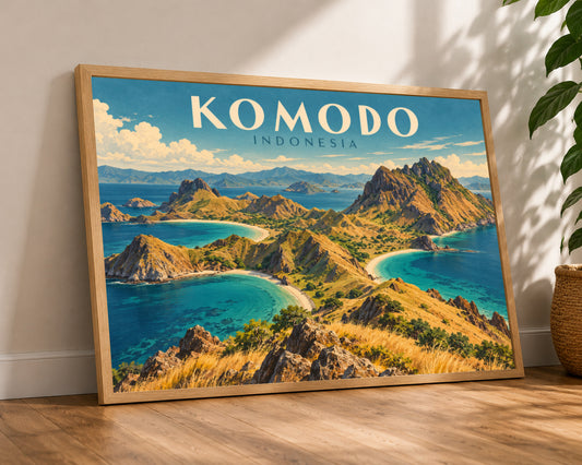 Komodo – Tropical Coastal Island Landscape Art Print