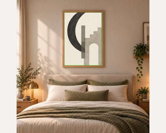 Abstract Arc and Arch – Minimal Geometric Art Print