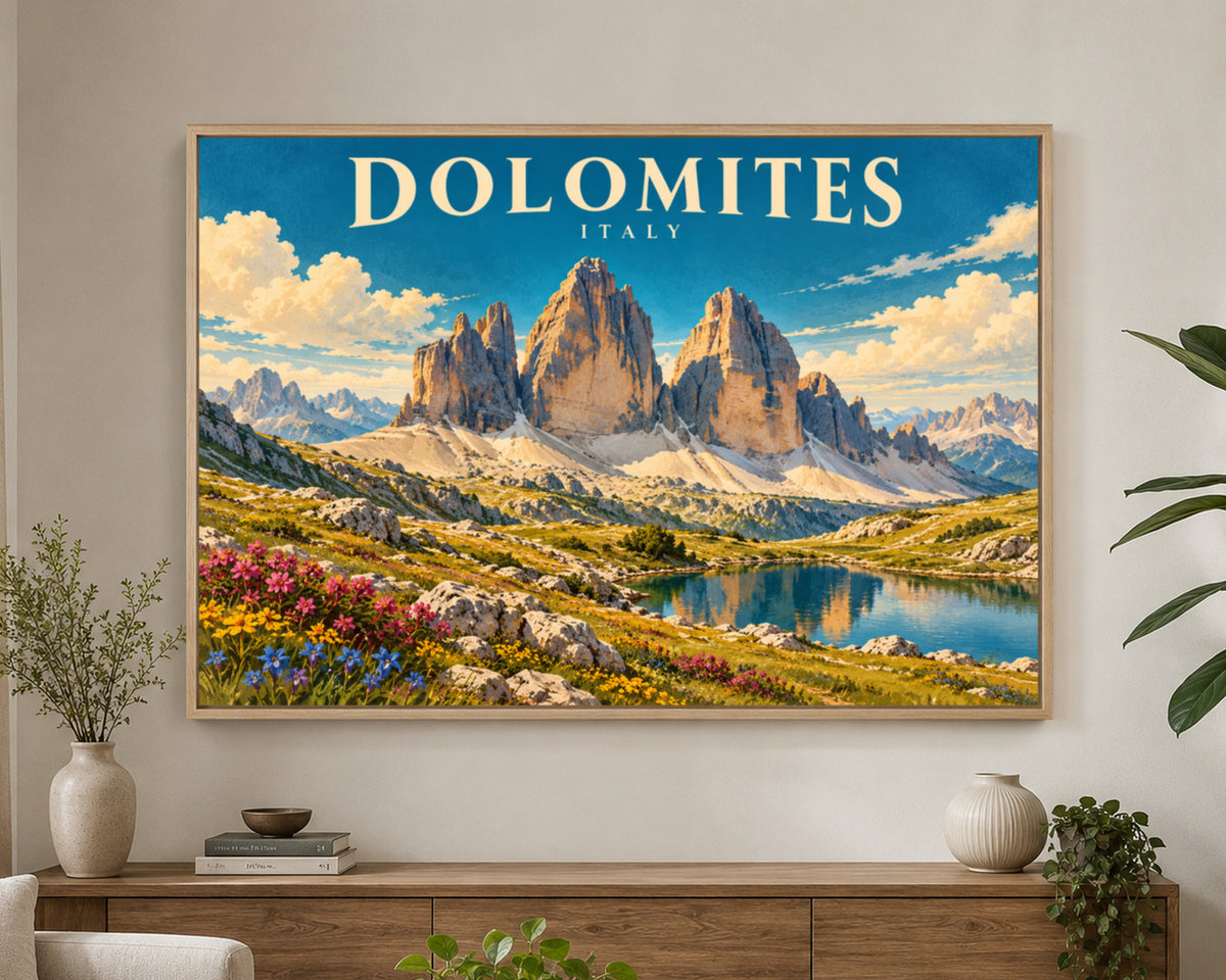 Dolomites Italy – Alpine Landscape Travel Art Print