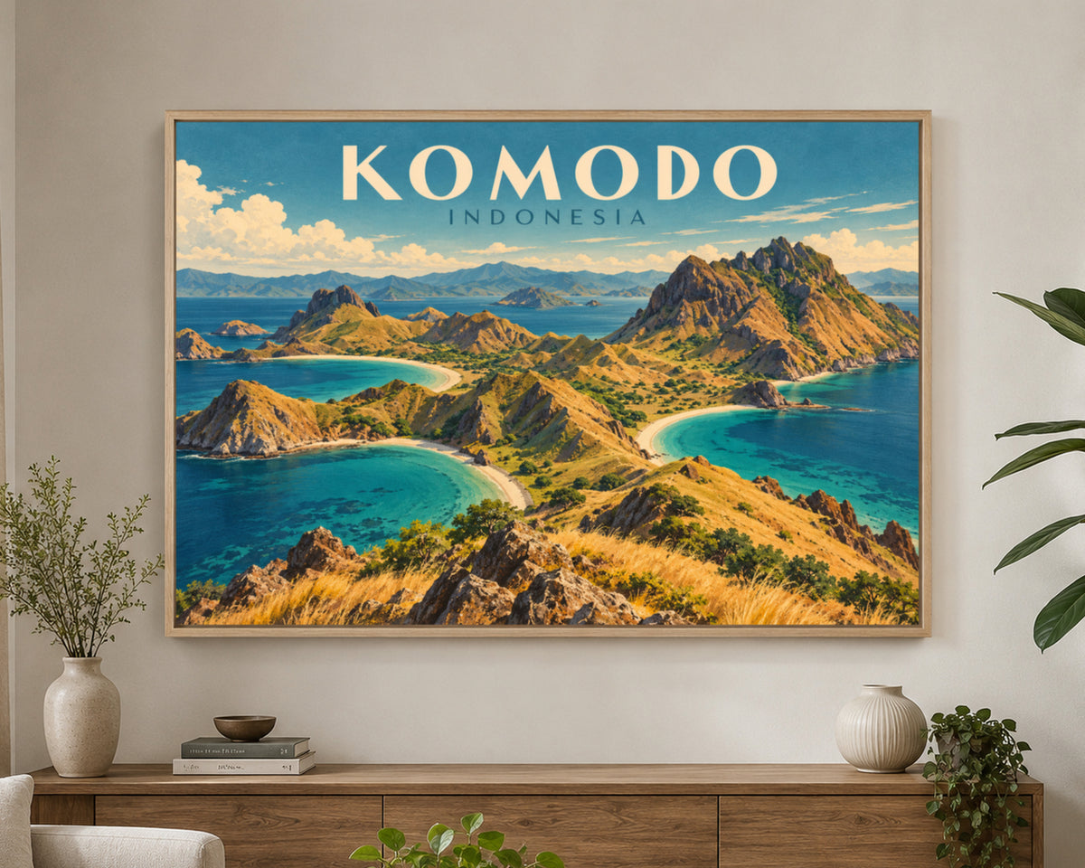 Komodo – Tropical Coastal Island Landscape Art Print