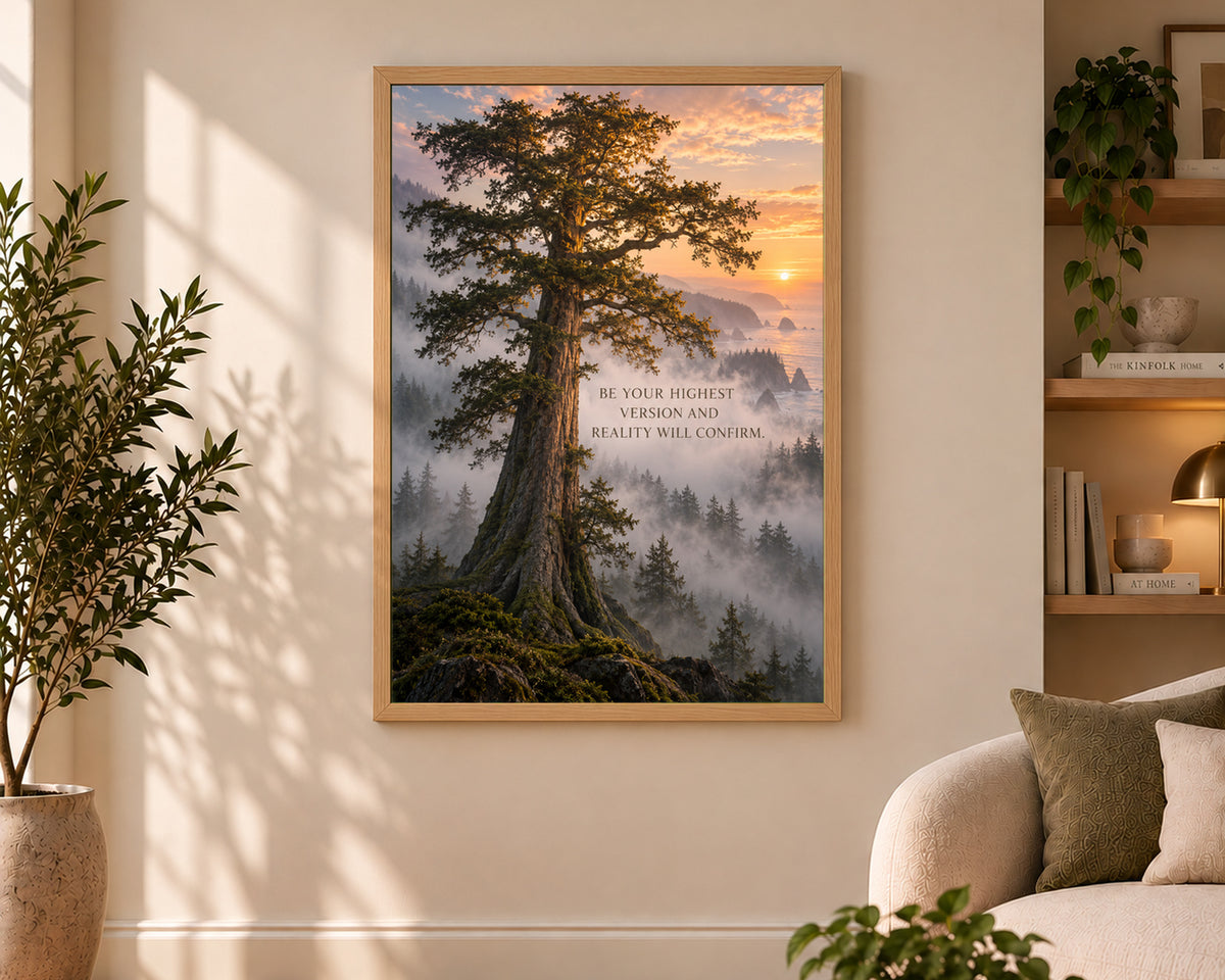 Highest Version Sunset Coast – Self-Improvement Coastal Sunset Poster