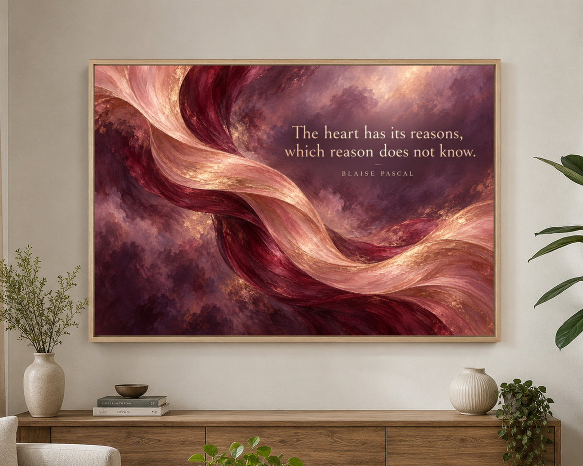 Heart Has Its Reasons – Abstract Quote Art Print