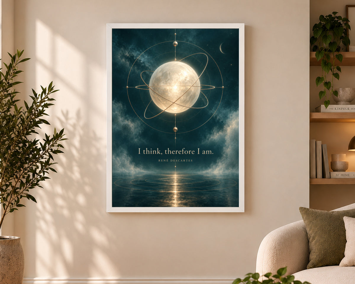 I think, therefore I am. – Celestial Philosophy Poster