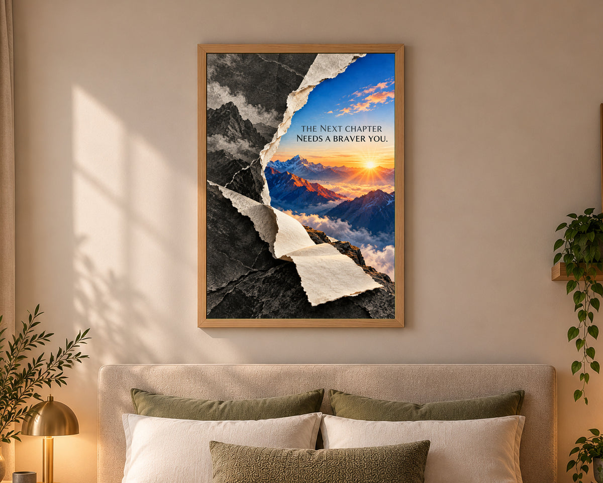 Braver Chapter Mountain Sunrise – Inspirational Art Print