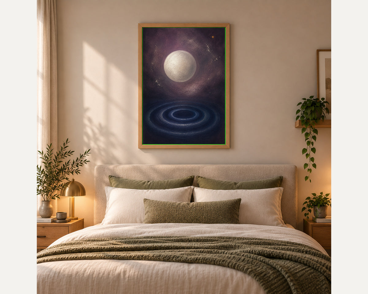 Lunar Orbit – celestial vortex Art Print