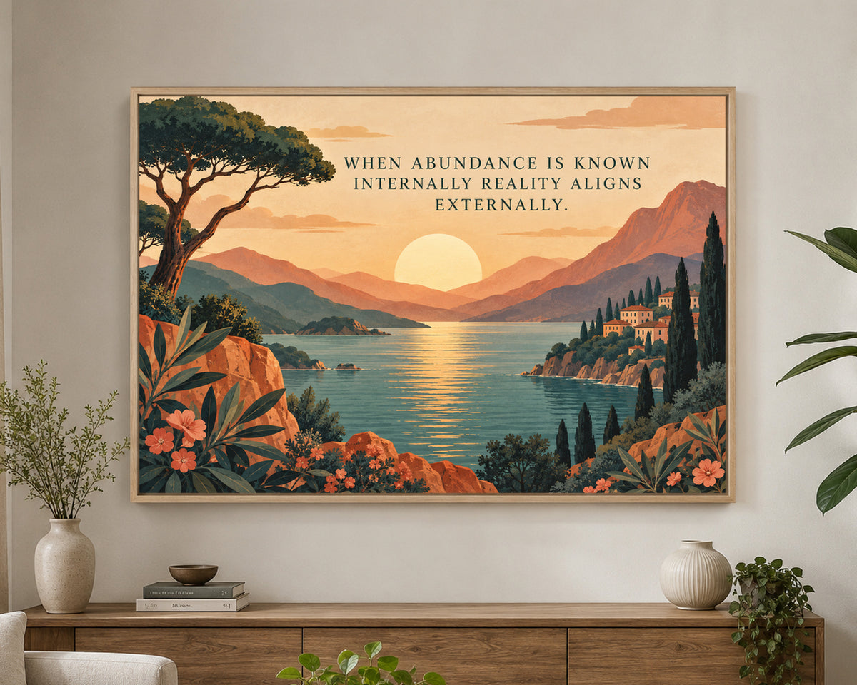 When Abundance Is Known – Retro Landscape Art Print