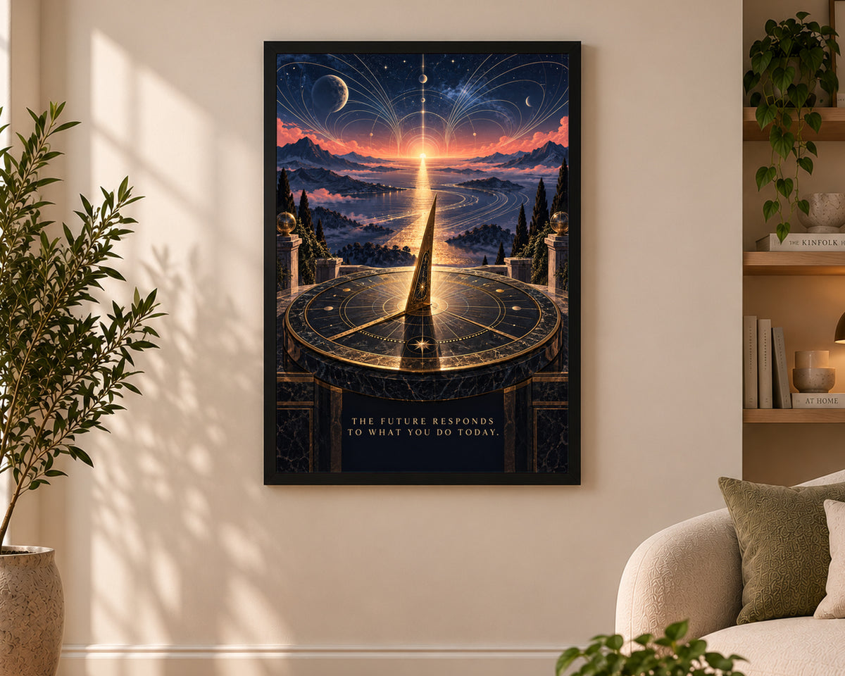 Celestial Horizon Compass – Inspirational Quote Art Print