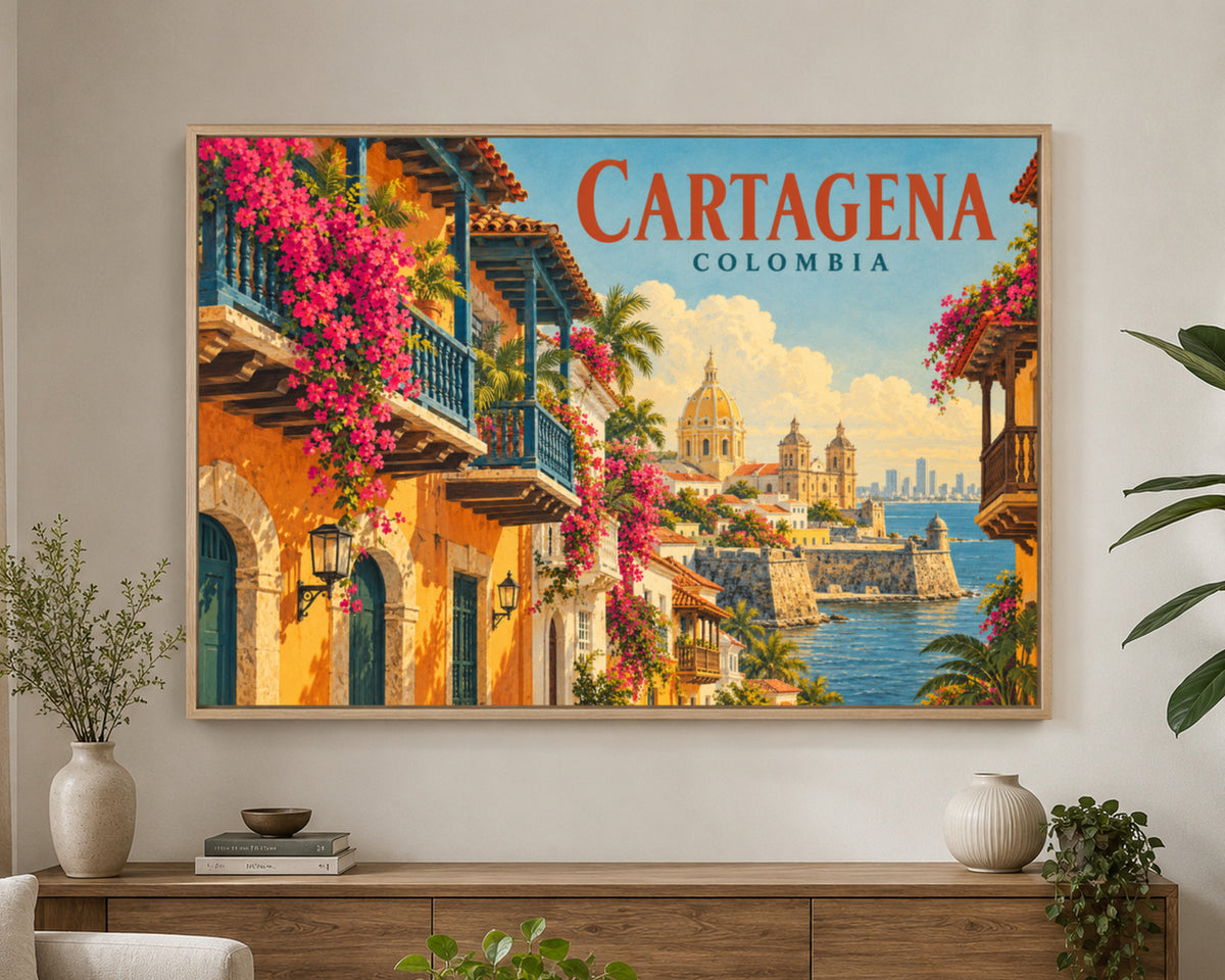 Cartagena Waterfront – Colonial Coastal Travel Poster