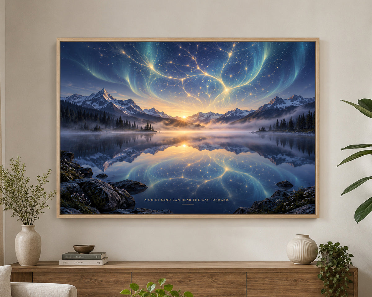 Aurora Mindscape Lake – Quiet Mind Lake Wall Art
