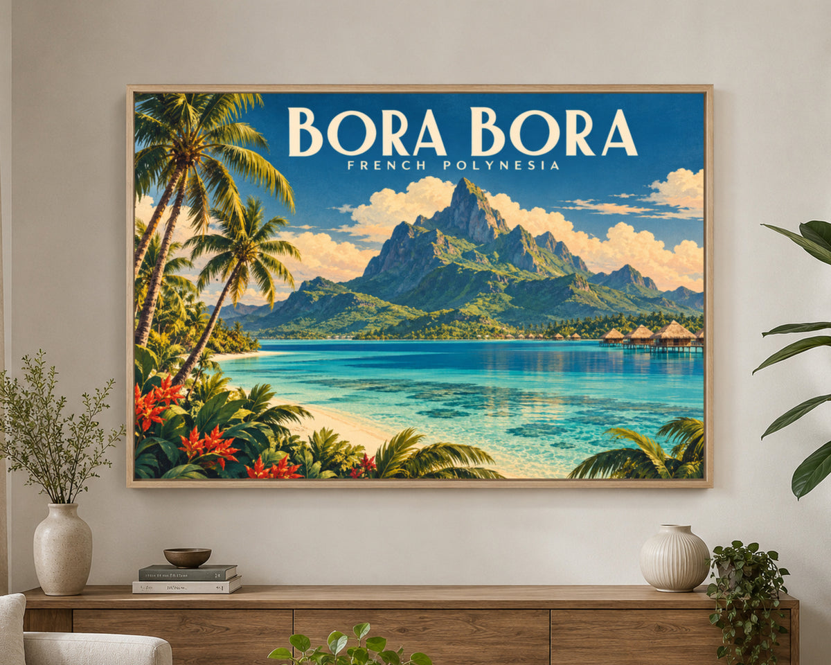 Bora Bora French Polynesia – Tropical Lagoon Travel Art Print