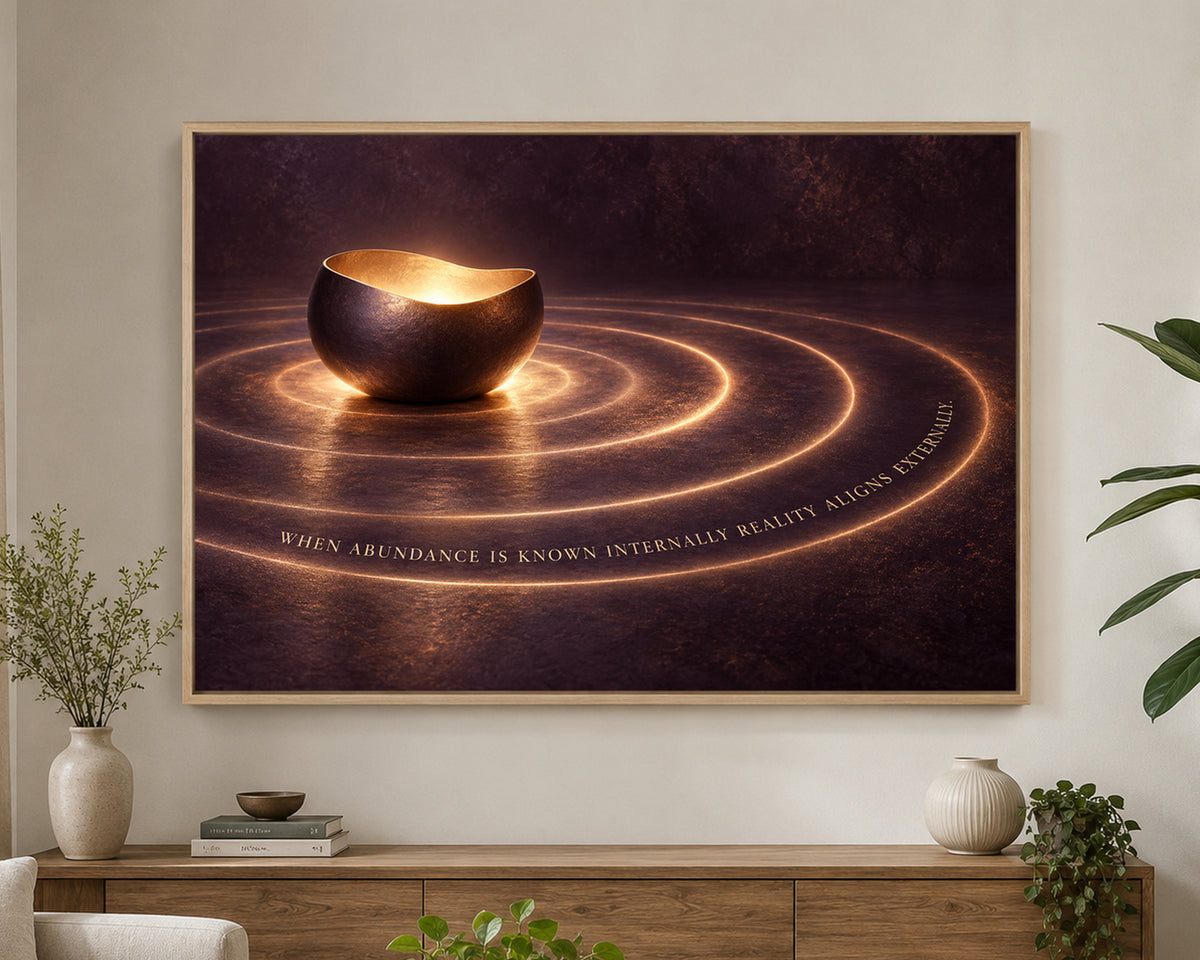 Gilded Abundance Bowl – Abundance and Alignment Art Print