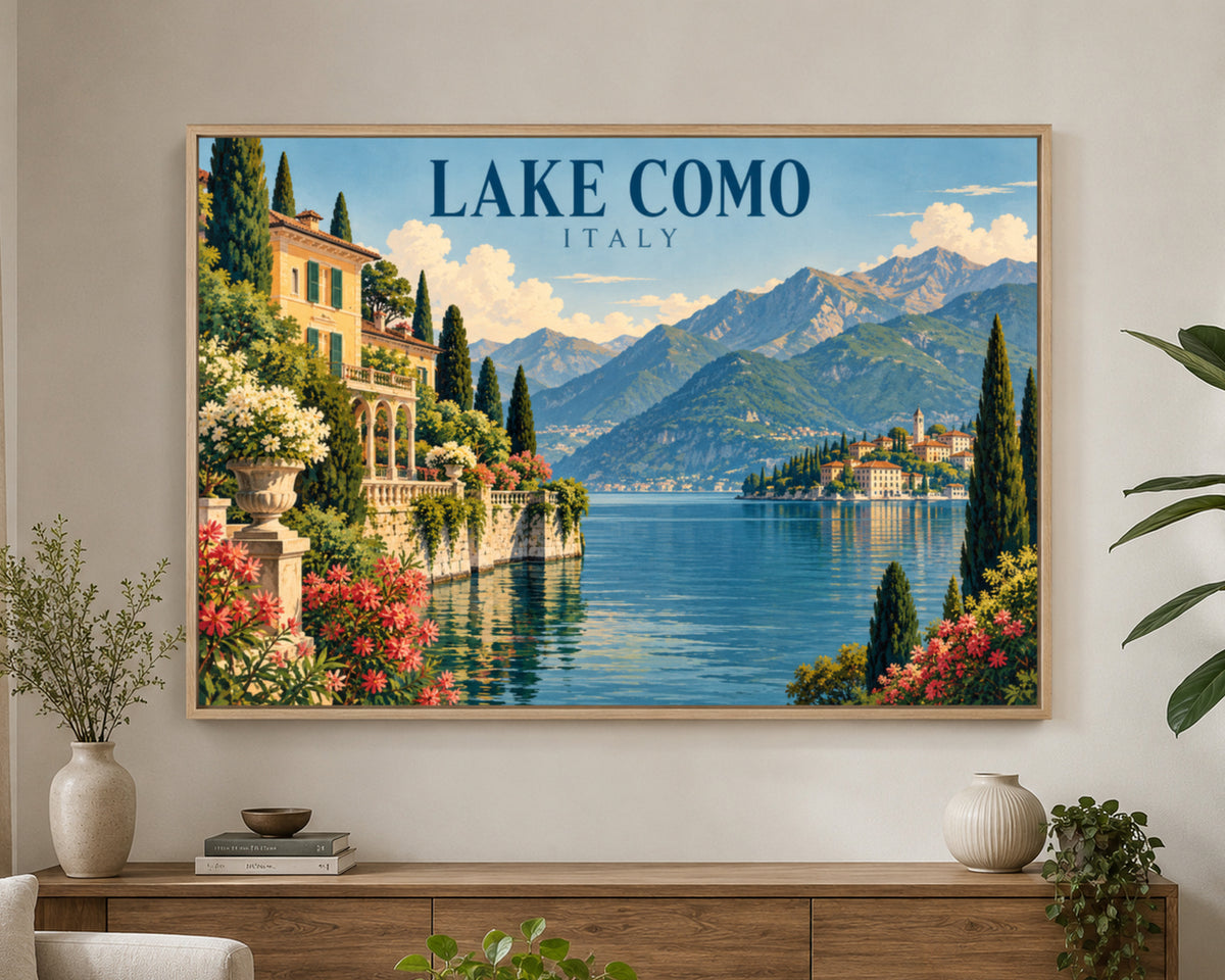 Lake Como Italy – Vintage Travel Poster