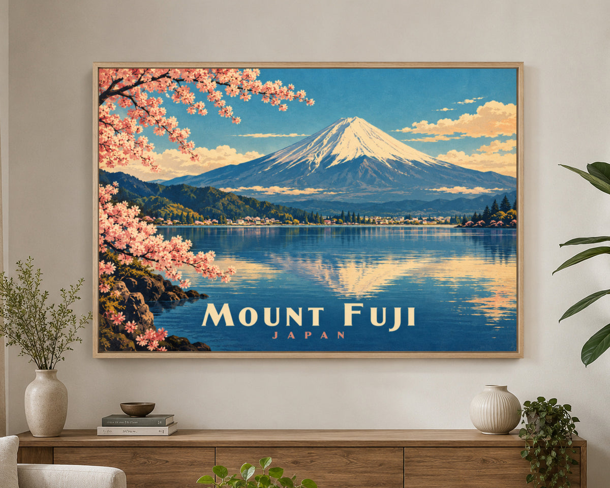 Mount Fuji Japan – Cherry Blossom Travel Poster