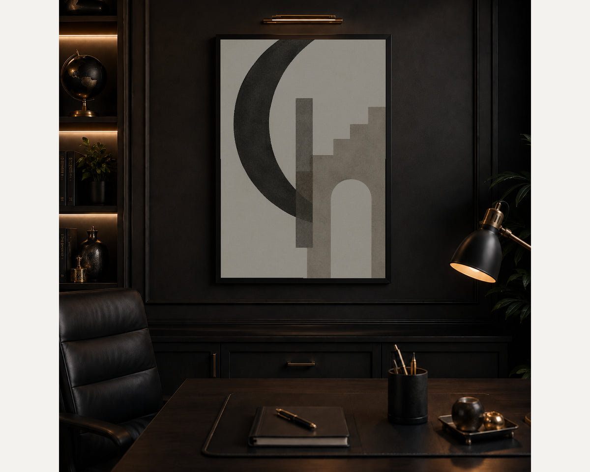 Abstract Arc and Arch – Minimal Geometric Art Print