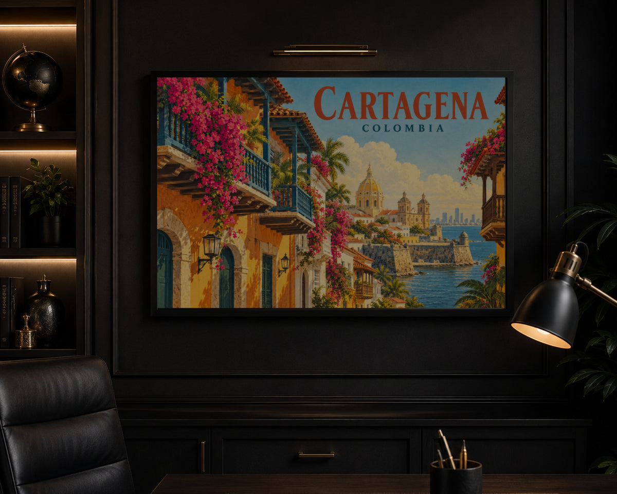 Cartagena Waterfront – Colonial Coastal Travel Poster