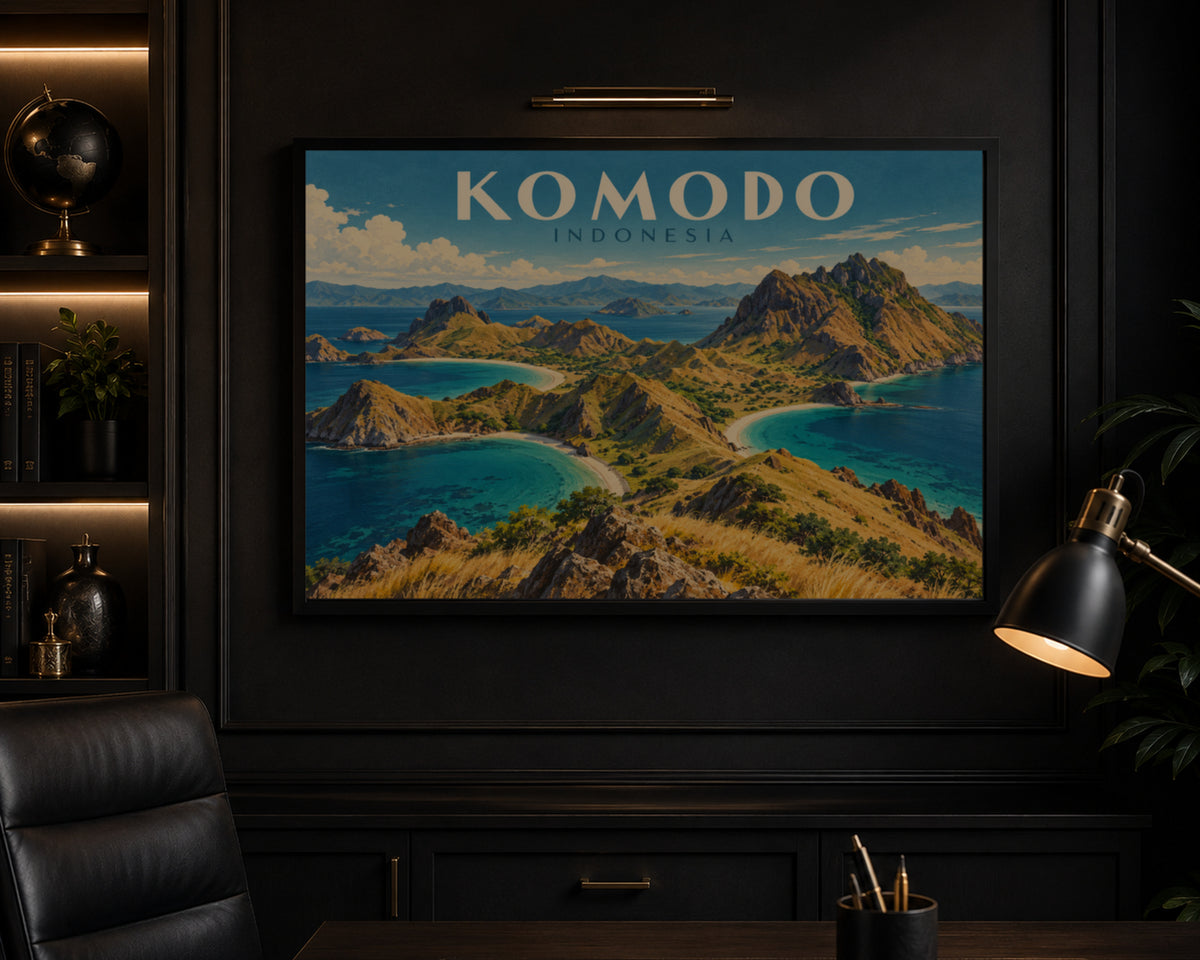 Komodo – Tropical Coastal Island Landscape Art Print