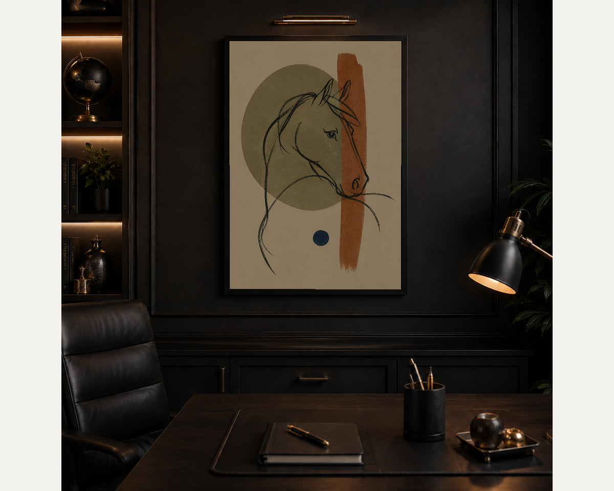 Abstract Horse Study – Minimalist Equine Art Print